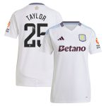 aston villa wsl away shirt 2024-25 – womens with taylor 25 printing Collection | Authentic Aston Villa Shirts