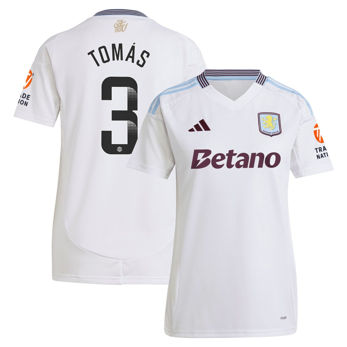 aston villa wsl away shirt 2024-25 – womens with tomás 3 printing Collection | Authentic Aston Villa Shirts